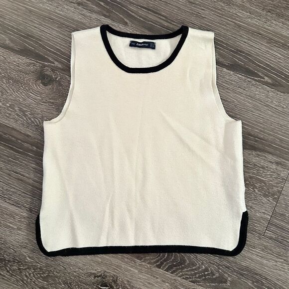 Zara Sleeveless Knit Sweater - Picture 1 of 5